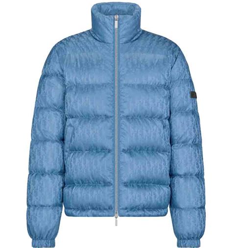 dior oblique coat blue|Dior oblique puffer jacket.